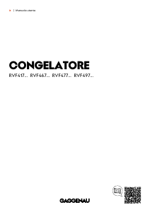 Manuale Gaggenau RVF417190 Congelatore