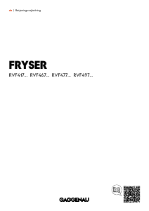 Brugsanvisning Gaggenau RVF467190 Fryser