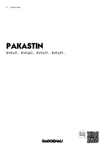 Käyttöohje Gaggenau RVF497190 Pakastin