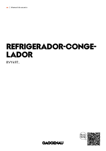 Manual de uso Gaggenau RVY497190 Frigorífico combinado