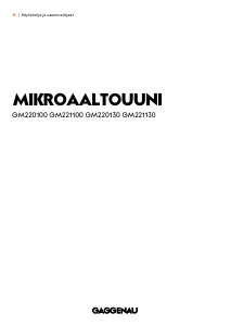 Käyttöohje Gaggenau GM220100 Mikroaaltouuni