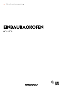 Bedienungsanleitung Gaggenau GO250200 Backofen