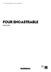 Mode d’emploi Gaggenau GO251200 Four