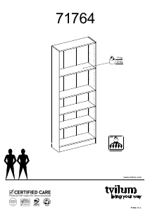 Käyttöohje Tvilum 71764 Kirjahylly