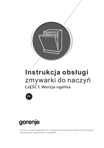 Instrukcja Gorenje GV583C11 Zmywarka
