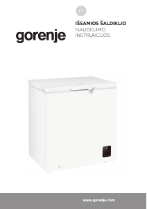 Vadovas Gorenje FH15E6W5 Šaldiklis