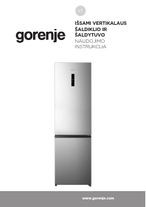 Vadovas Gorenje NRK620EAW4 Šaldytuvas-šaldiklis