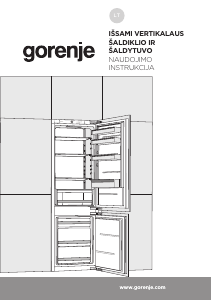 Vadovas Gorenje NRKI418EE1 Šaldytuvas-šaldiklis