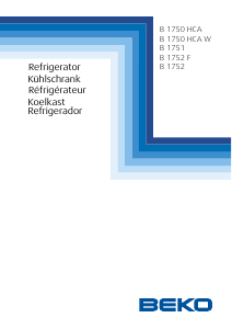 Manual BEKO B 1750 HCA W Refrigerator