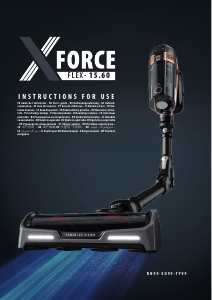 Manual Rowenta RH99F1WO X-Force Flex 15.60 Aspirator