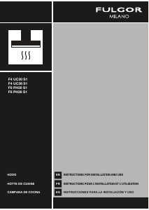 Manual de uso Fulgor F6PH30S1 Campana extractora