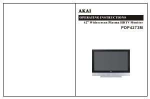 Handleiding Akai PDP4273M Plasma televisie