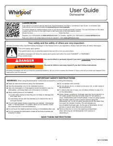 Manual Whirlpool WDPS5118PW Dishwasher