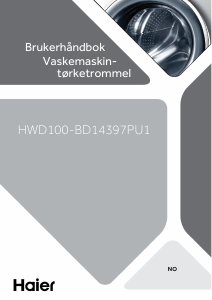 Bruksanvisning Haier HWD100-BD14397PU1 Kombimaskin vask-tørk