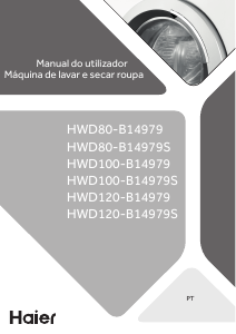 Manual Haier HWD120-B14979 Máquina de lavar e secar roupa