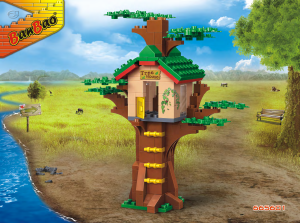 Handleiding BanBao set 6656 Safari Boomhut