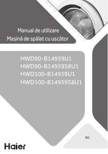 Manual Haier HWD90-B14959U1 Mașină de spalat cu uscator