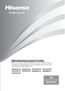 Bedienungsanleitung Hisense RS818N4TIE Kühl-gefrierkombination