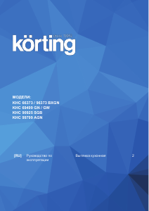 Руководство Körting KHC96373 Кухонная вытяжка
