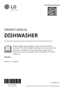 Handleiding LG SDU557HW Vaatwasser