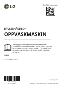 Bruksanvisning LG SDU587HM Oppvaskmaskin