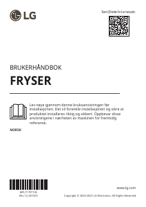 Bruksanvisning LG GFE61SWCSZ Fryser
