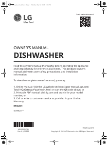Mode d’emploi LG SDWB24W3 Lave-vaisselle