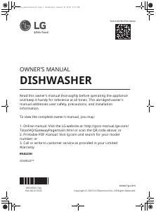 Mode d’emploi LG SDWB24S3 Lave-vaisselle