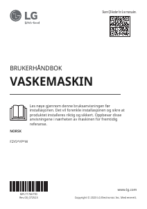 Bruksanvisning LG F2Y5FYP6W Vaskemaskin
