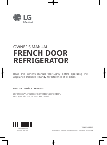 Bruksanvisning LG LRFXC2416D Kyl-frys