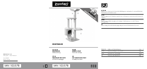 Manual Zoofari IAN 103578 Cat Tree