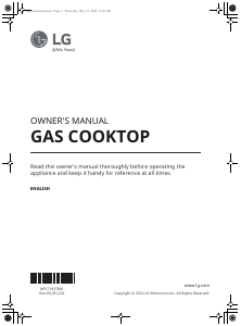 Mode d’emploi LG CBGS3028S Table de cuisson