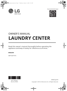 Manual de uso LG WKGX301HBA Lavasecadora