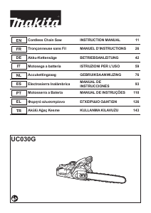 Kullanım kılavuzu Makita UC030G Motorlu testere