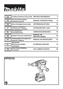 Manual de uso Makita HP003G Atornillador taladrador