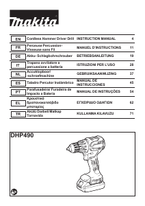 Manuale Makita DHP490 Trapano avvitatore