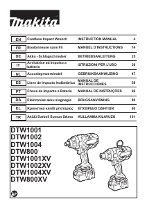 Mode d’emploi Makita DTW1004 Visseuse à choc