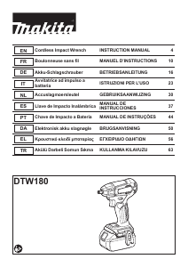 Manuale Makita DTW180 Avvitatore pneumatico