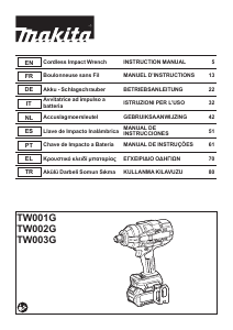 Εγχειρίδιο Makita TW002G Κρουστικό κλειδί