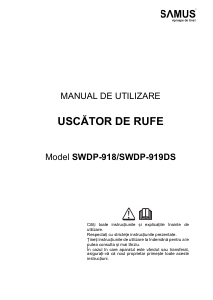 Manual Samus SWDP-918 Uscător