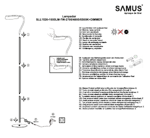 Manual Samus SLL1520-1000LM-7W-6500K Candeeiro
