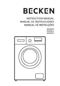 Manual Becken BWM9650 Máquina de lavar roupa