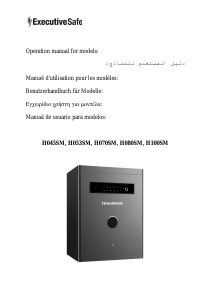 Bruksanvisning ExecutiveSafe H053SM Kassaskåp