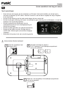 Mode d’emploi Fysic FK850 Horloge