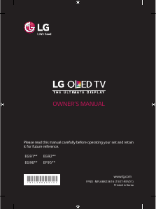 Brugsanvisning LG 55EG960V OLED TV