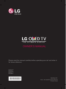 Brugsanvisning LG 65EC970V OLED TV