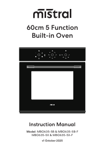 Handleiding Mistral MBO635-5B Oven
