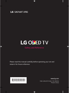 Brugsanvisning LG OLED65G7V OLED TV