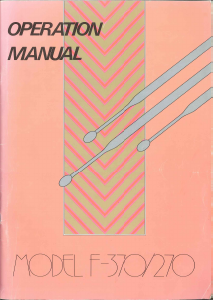 Manual Silver Reed F-270 Knitting Machine