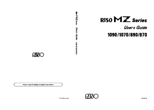 Handleiding RISO MZ1070 Multifunctional printer